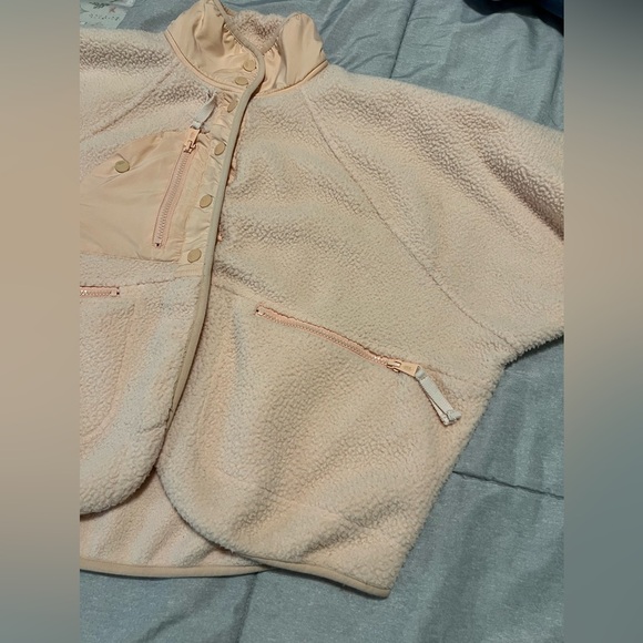 FP Movement by Free People Soft Peachy Pink Teddy Jacket - Picture 4 of 11